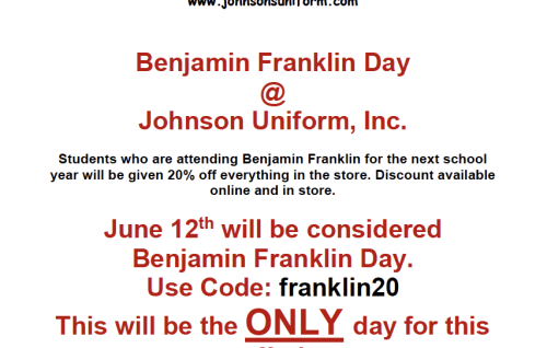 Benjamin Franklin Day @ Johnson Uniform, Inc.